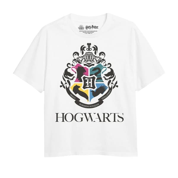 Harry Potter T-shirt med Hogwarts-huse til piger White 12-13 Years