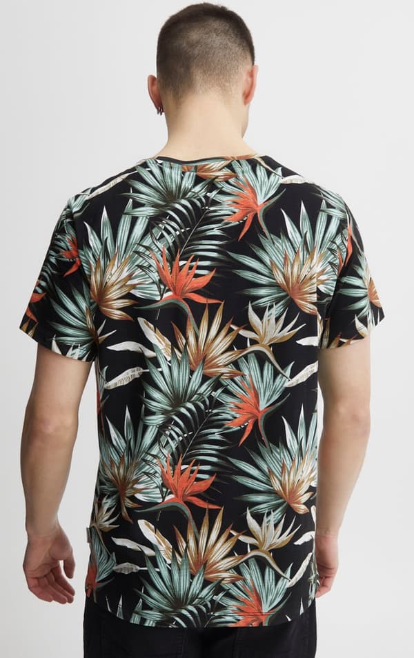 Blend - T-shirt 20715037 Bladmönstrad