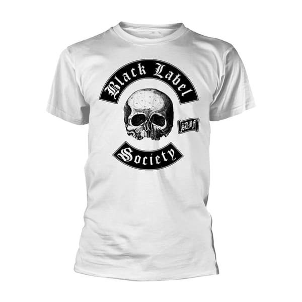 BLACK LABEL SOCIETY - T-SHIRT, SKULL LOGO WHITE S