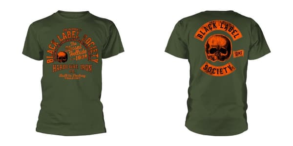 BLACK LABEL SOCIETY - T-SHIRT, HARDCORE IRON (MILITARY GREEN) S