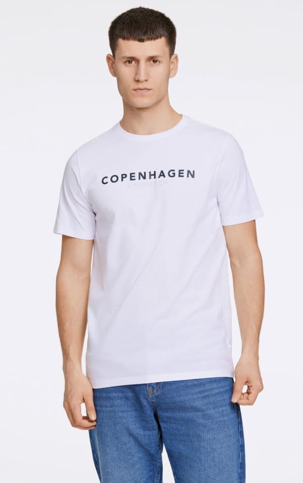 Lindbergh White - T-shirt 30-400200 Logo