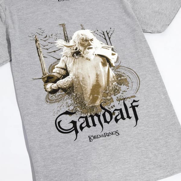 The Lord Of The Rings Mens Gandalf Heather T-Shirt