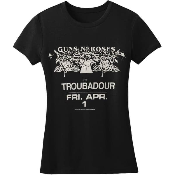 Guns N Roses Kvinnor/Damer Troubadour Flyer T-Shirt