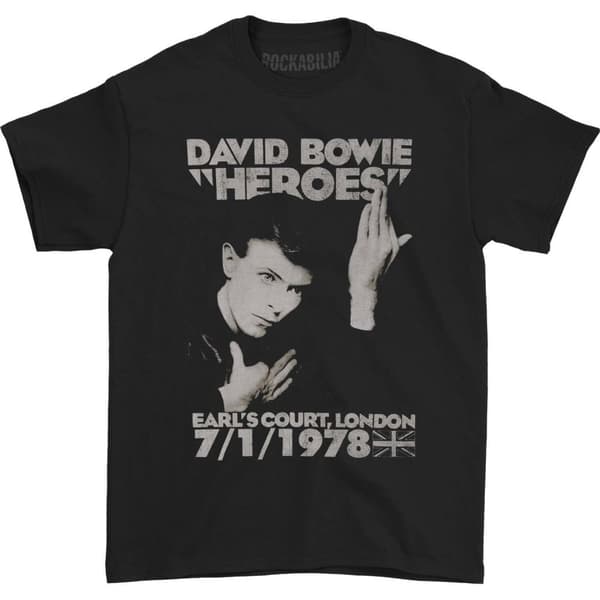 David Bowie Unisex T-shirt för vuxna Heroes Earls Court