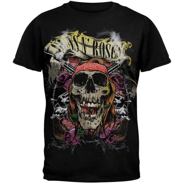 Guns N Roses Unisex Adult Trashy Skull T-Shirt