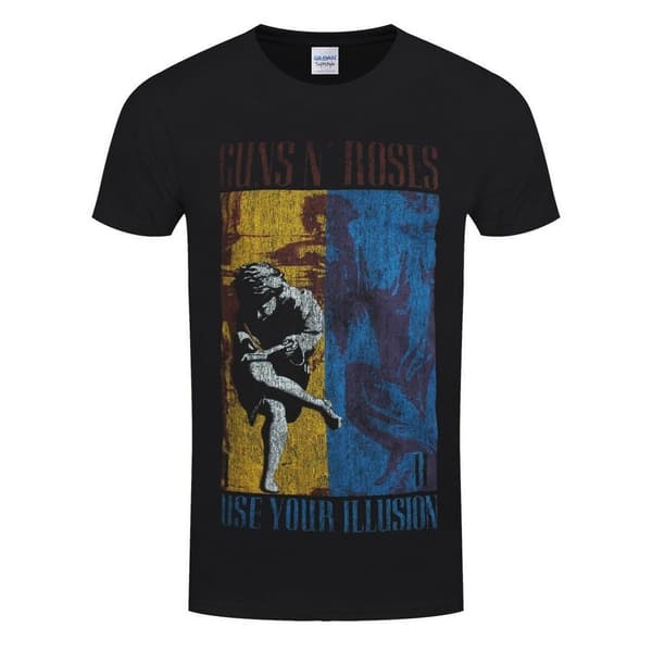 Guns N Roses Unisex Adult Use Your Illusion T-Shirt Black M