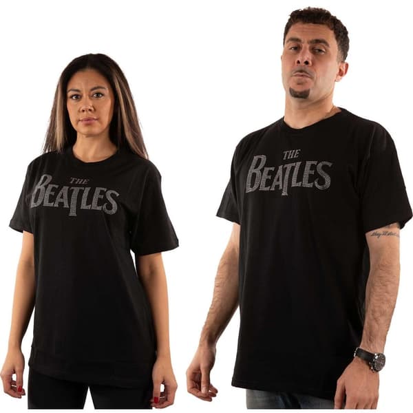 The Beatles Unisex Adult Drop T Logo T-Shirt