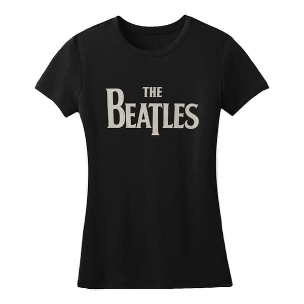 The Beatles Kvinnor/Damer Drop T Logo T-Shirt Black M