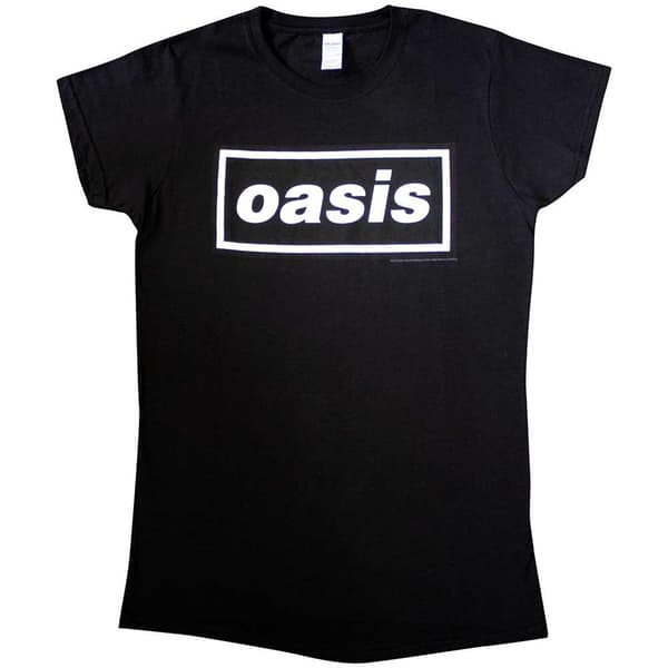 Oasis T-shirt med Decca-logo til kvinder/damer
