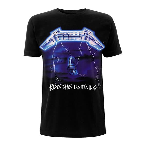 Metallica Unisex vuxen Ride the Lightning Tracks Back Print T-Shirt Black L Metallica Unisex vuxen Ride the Lightning Tracks Back Print T-Shirt Black L