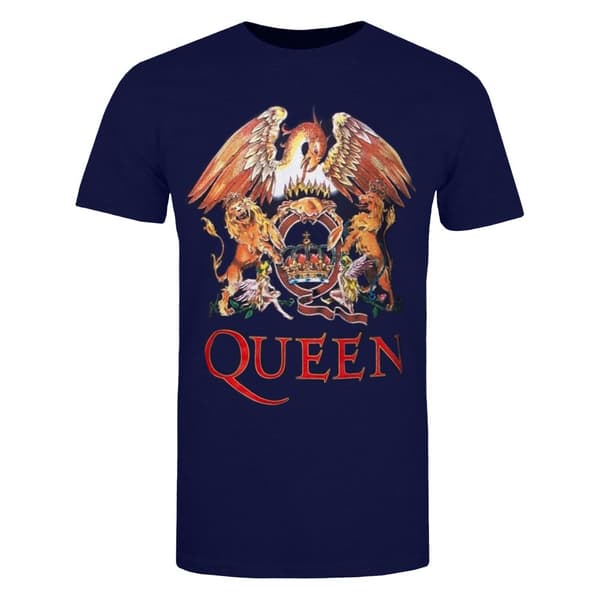 Queen Childrens/Kids Classic Crest T-Shirt Navy Blue 11-12 Years