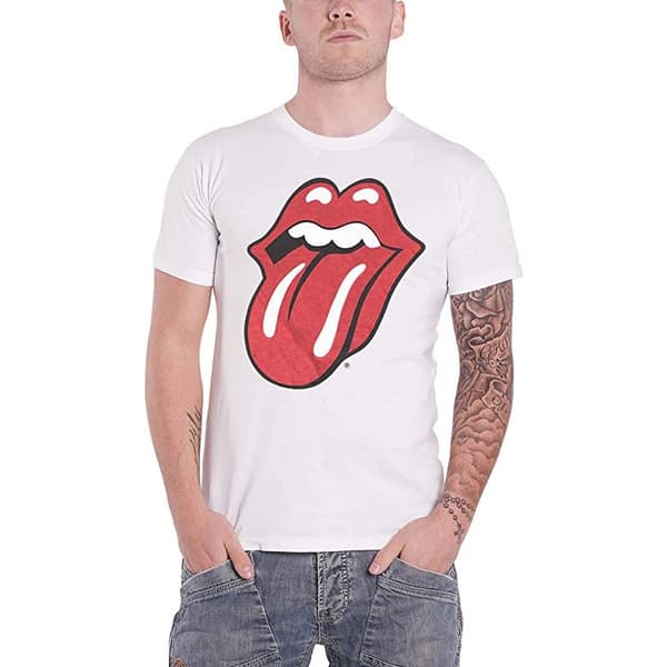 The Rolling Stones Børn/Børn Classic Tongue T-shirt White 9-10 Years