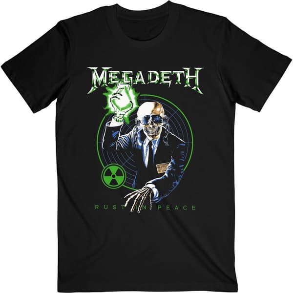 Megadeth Unisex Adult Rust In Peace Anniversary Target T-Shirt Black M