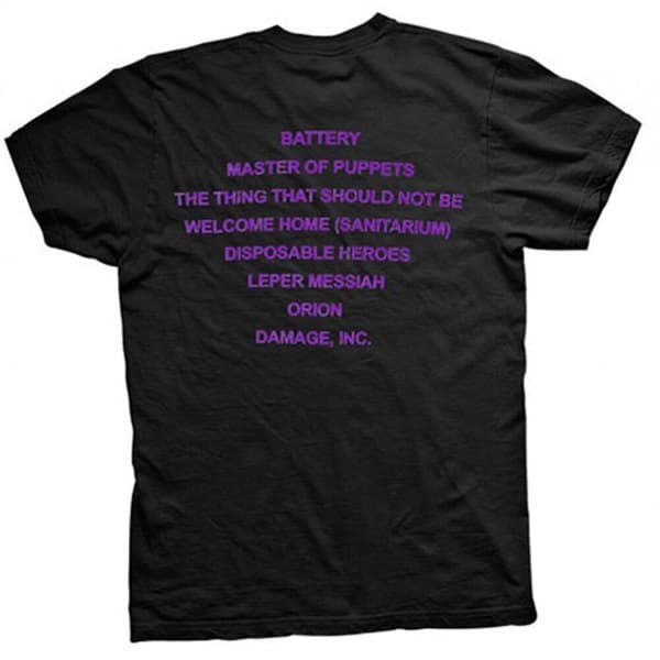 Metallica Unisex Adult Master Of Puppets Back Print T-Shirt