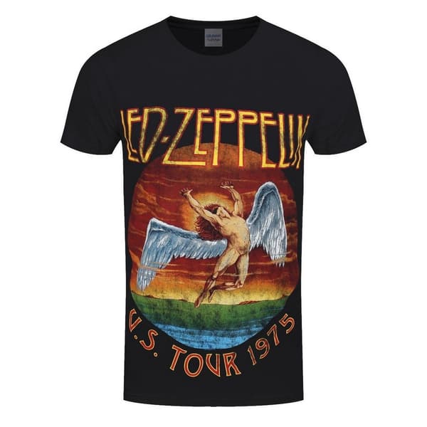 Led Zeppelin Unisex T-shirt för vuxna med USA-turné ´75