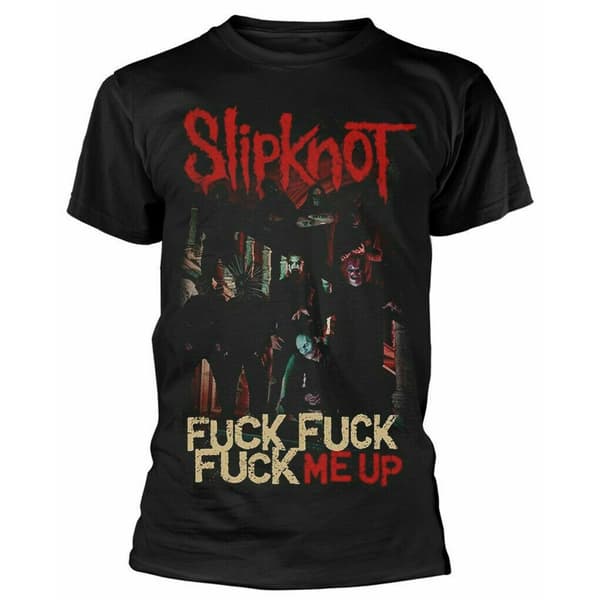 Slipknot Unisex T-shirt med rygtryk til voksne "Fuck Me Up