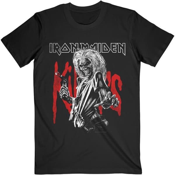 Iron Maiden Unisex voksen Eddie Killers Eddie stor grafisk T-shirt med nødlidende grafik Black M