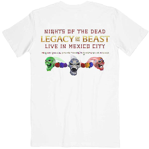 Iron Maiden Unisex Adult Legacy Of The Beast Live In Mexico City Back Print T-Shirt