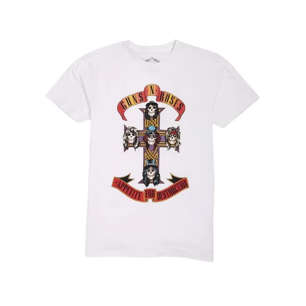 Guns N Roses Unisex vuxen Appetite For Destruction T-Shirt White XXL
