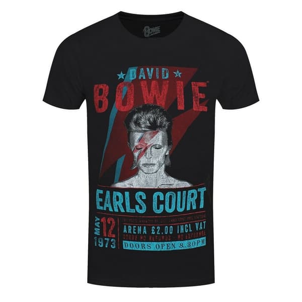 David Bowie Unisex Adult Earls Court ´73 Eco Friendly T-Shirt