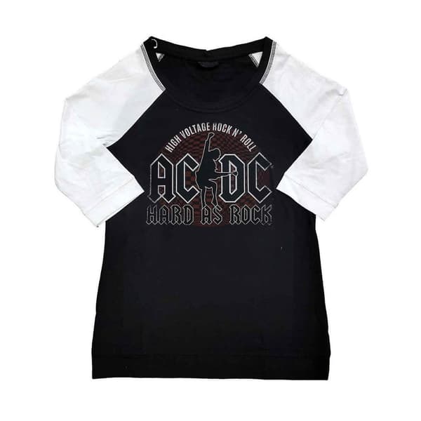 AC/DC Hard As Rock Raglan T-shirt för damer/kvinnor