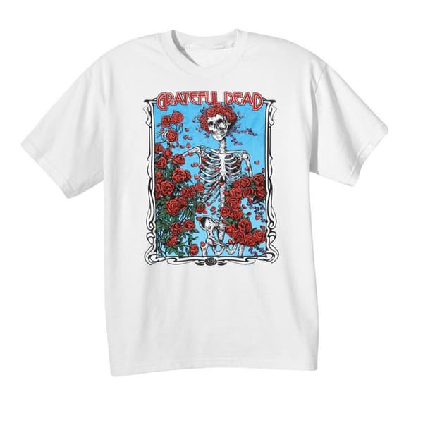 Grateful Dead Unisex Adult Bertha & Logo T-Shirt White M