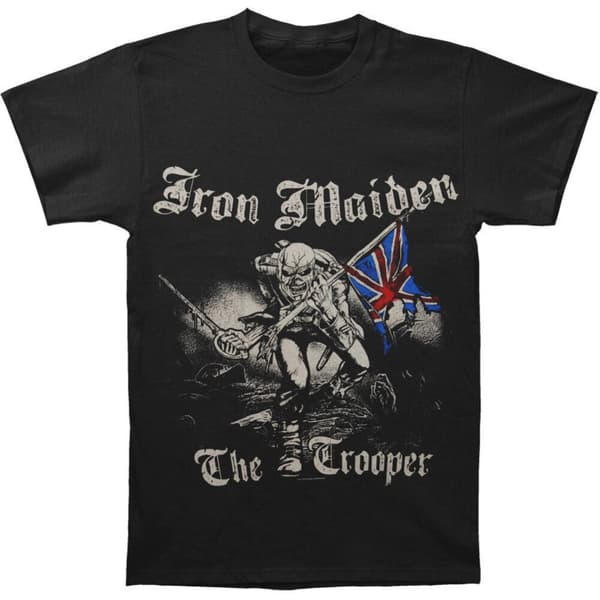 Iron Maiden Unisex Adult Sketched Trooper Back Print T-Shirt