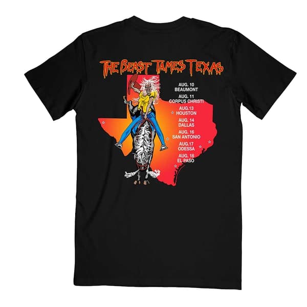 Iron Maiden Unisex T-shirt til voksne - Udyret tæmer Texas