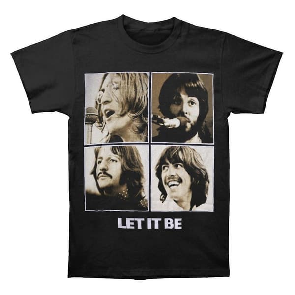 The Beatles Unisex Adult Let It Be Sepia T-Shirt