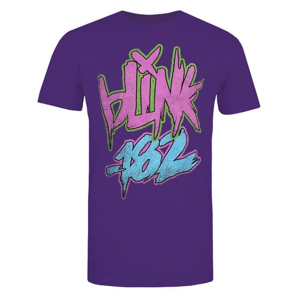 Blink 182 Unisex T-shirt med neonlogo til voksne