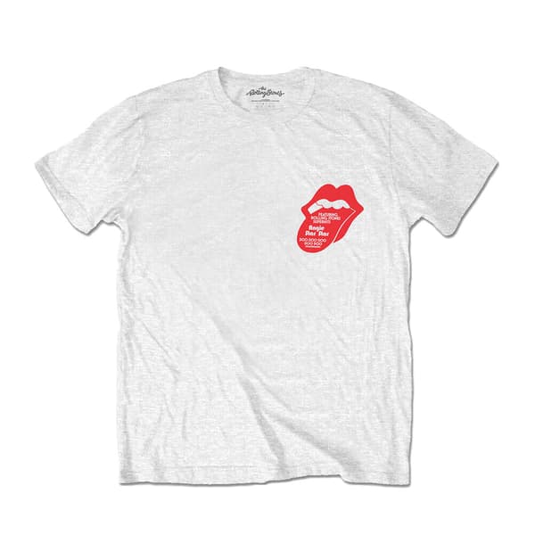 The Rolling Stones Unisex T-shirt för vuxna med gethuvudet Soup Track List White L
