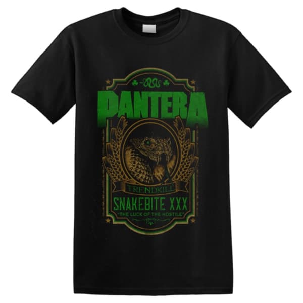 Pantera Unisex Adult Snakebite XXX Label T-Shirt Black XL