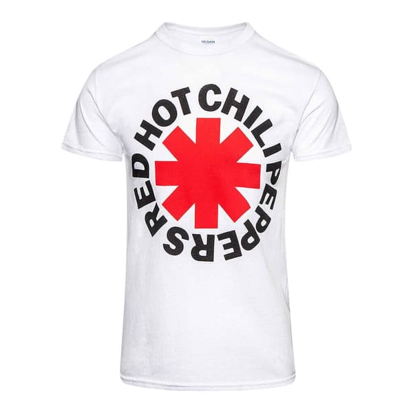 Red Hot Chilli Peppers Unisex Adult Asterisk T-Shirt White L