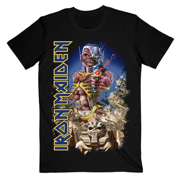 Iron Maiden Unisex Adult Somewhere Back in Time T-Shirt Black XL