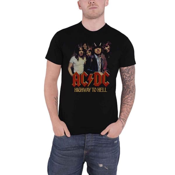 AC/DC Unisex vuxen Highway To Hell Band T-Shirt