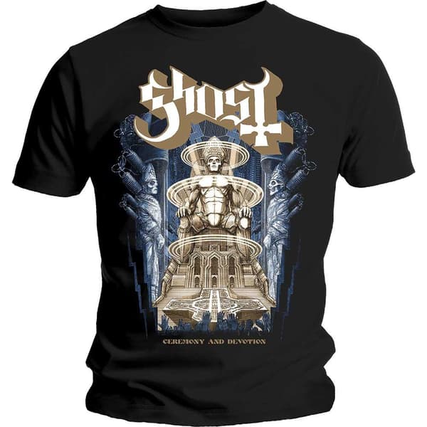 Ghost Unisex Adult Ceremony & Devotion T-Shirt Black XL