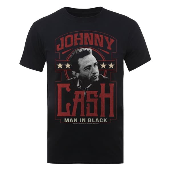 Johnny Cash Womens/Ladies Man In Black T-Shirt Black M