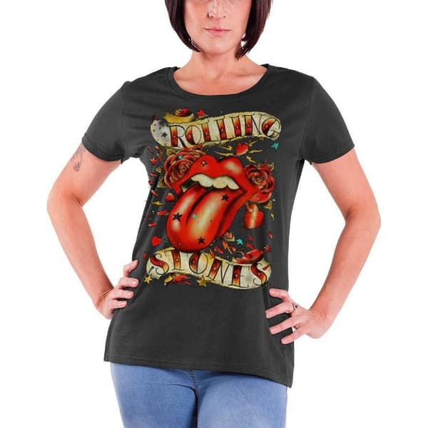 The Rolling Stones Kvinnor/Damer Stars Logo T-Shirt