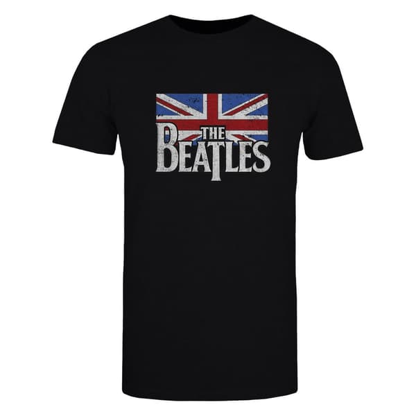 The Beatles Unisex Adult Flag Logo T-Shirt