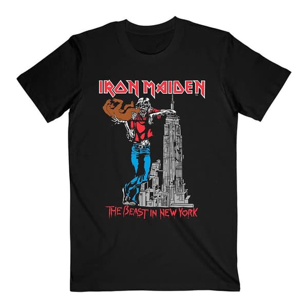 Iron Maiden Unisex Adult The Beast In New York Back Print T-Shirt