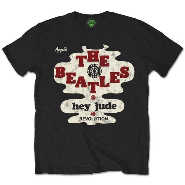 The Beatles Unisex T-shirt för vuxna med Hey Jude/Revolution Black S