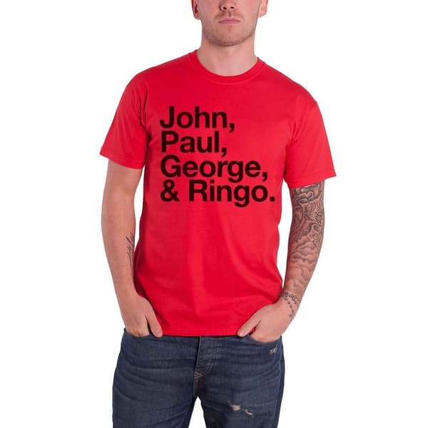 The Beatles Unisex T-shirt til voksne John Paul George & Ringo