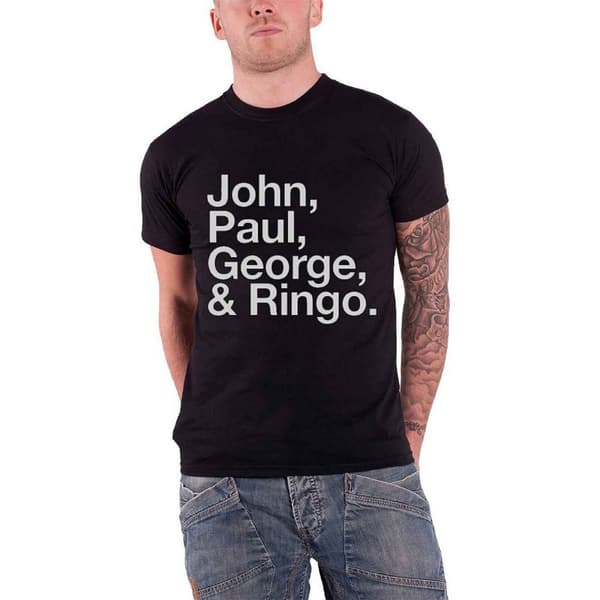 The Beatles Unisex T-shirt til voksne John Paul George & Ringo