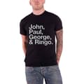 Miniatyrbillede 1 af 3: The Beatles Unisex T-shirt til voksne John Paul George & Ringo