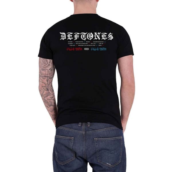 Deftones Unisex T-shirt med kranie for voksne