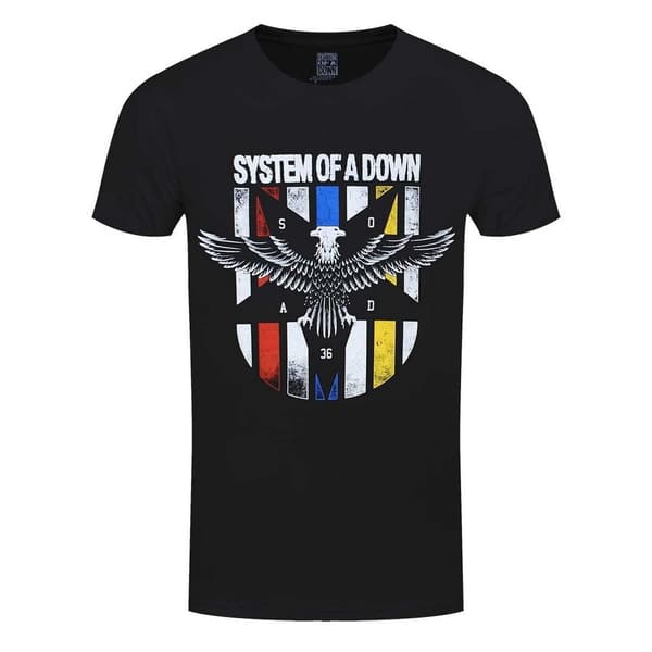 System Of A Down Unisex T-shirt för vuxna med örnfärger