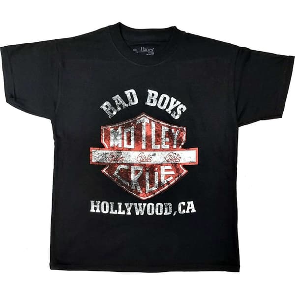 Motley Crue Childrens/Kids Bad Boys T-Shirt Black 12-13 Years