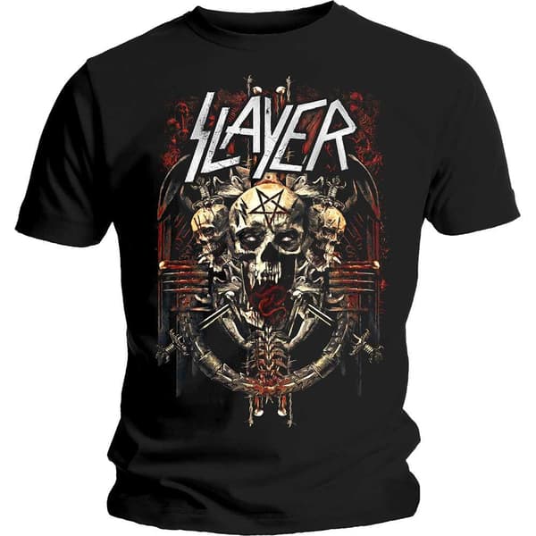 Slayer Unisex Adult Demonic Admat T-Shirt Black L