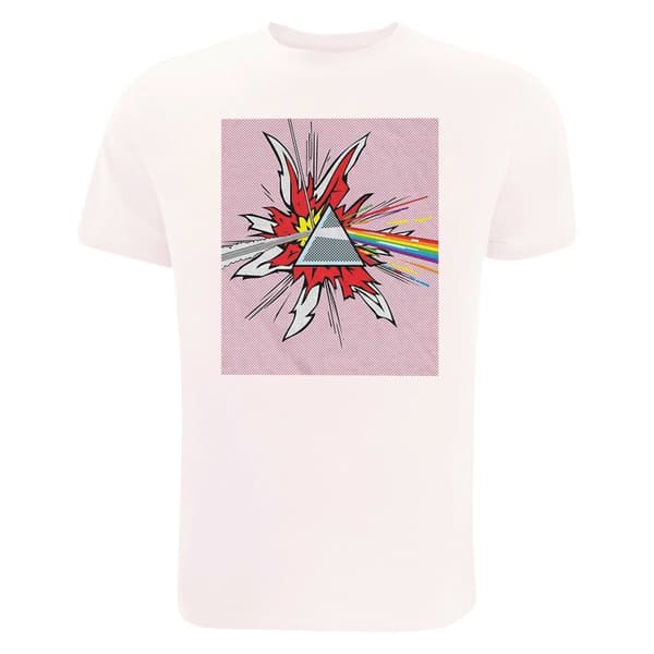 Pink Floyd Unisex Adult Lichtenstein Prism T-Shirt White M