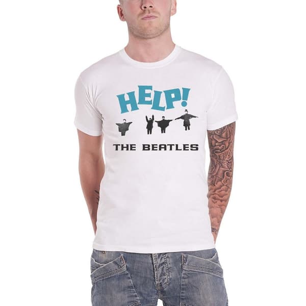 The Beatles Unisex Adult Help! Snow T-Shirt